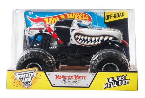 Hot Wheels Monster Jam Monster Mutt Dalmatian Die-Cast Vehicle, 1:24 Scale Toys Games Toys ...