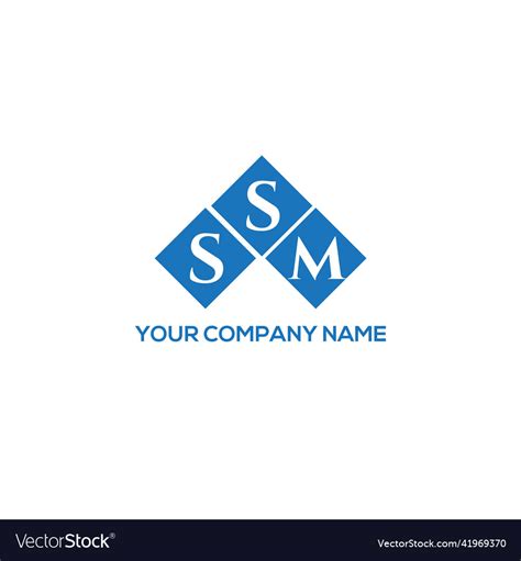 Ssm letter logo design on white background Vector Image