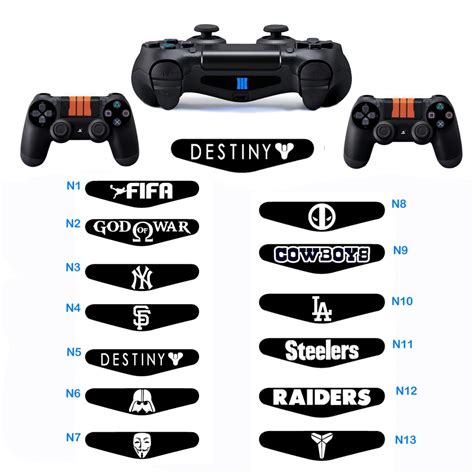 46pcs/Lot PS4 controller PVC decal sticker PS4 light bar LED sticker ...