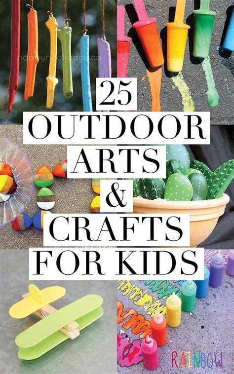 25 Outdoor Arts and Crafts for Kids | Arts and crafts for kids, Outdoor art, Fall crafts for kids