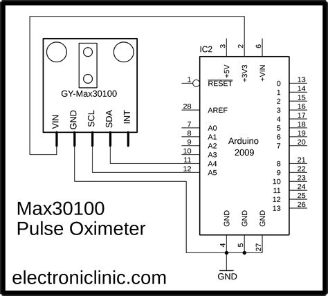 Max30100 pulse Oximeter Arduino Code, circuit, and Programming