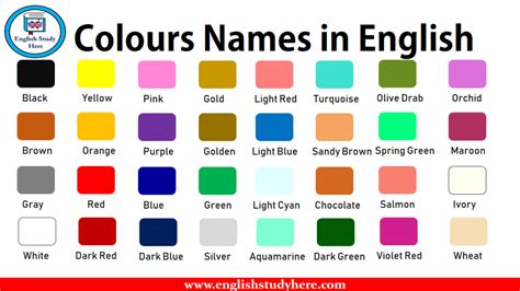 Coloring Names - Coloring Reference