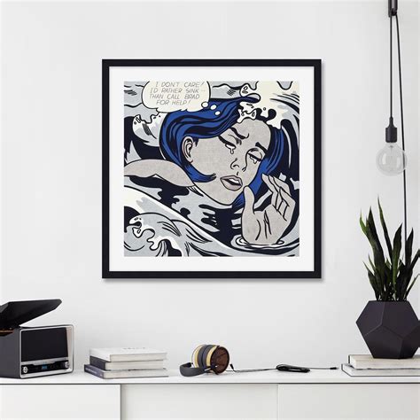 Drowning Girl by Roy Lichtenstein Art Print | Etsy