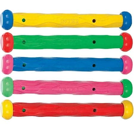 Diving sticks with sinking plastic tips Set includes 5 different sticks ...