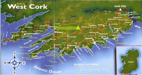 Map of West Cork,Ireland. | Cork city, West cork, Cork ireland