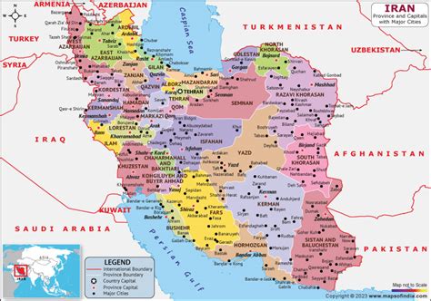 Iran Map | HD Political Map of Iran