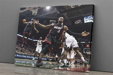 Dwyane Wade and Lebron James Dunk Poster Miami Heat Wall Art | Etsy