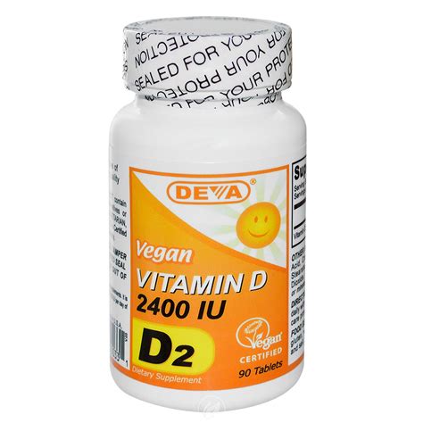 Vegan Vitamin D 90 tabs by Deva Vegan Vitamins, Pack of 2 - Walmart.com - Walmart.com