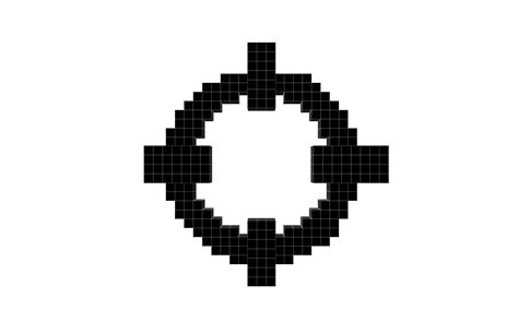 3D model Pixel Crosshair Symbol v1 001 VR / AR / low-poly | CGTrader