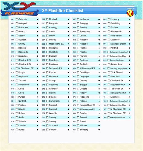 Pokemon Card Set Symbols List Printable - Printable Form, Templates and Letter