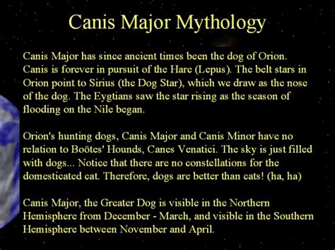 Canis Major Mythology