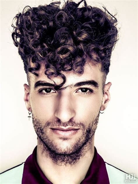 Brunette curly mens pompadour Curly Hair Men, Curly Hair Styles ...