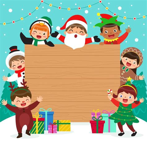 Kids Christmas Party Background 13511525 Vector Art at Vecteezy