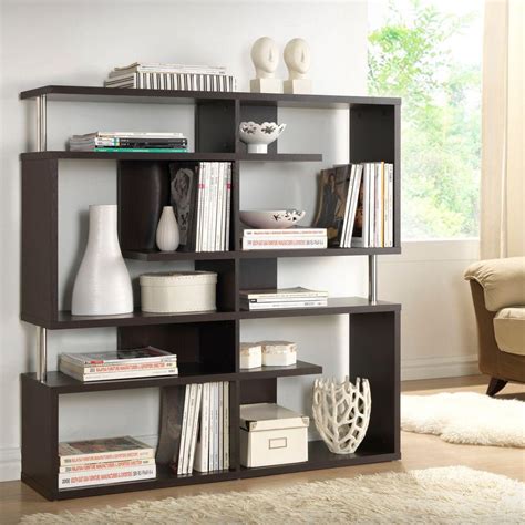 Baxton Studio Kessler Dark Brown Wood 5-Tier Open Shelf-28862-5057-HD ...