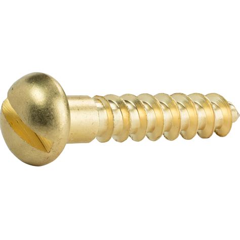 #0 x 3/8" Round Head Wood Screws Solid Brass Slotted Drive Qty 100 | Fastenere