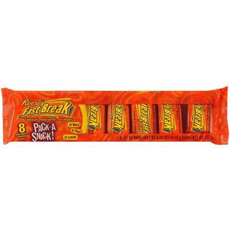 Reese's Fast Break Candy, 0.67 Oz., 8 Count - Walmart.com - Walmart.com