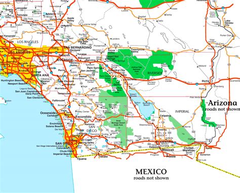 Joshua Tree National Park area road map - Ontheworldmap.com