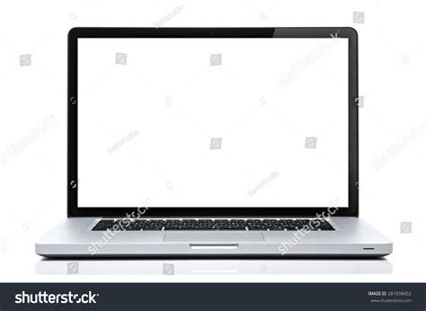 Laptop White Screen On Isolated White Stock Photo 281838452 | Shutterstock