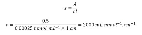 Chemical Forums: Units of molar absorptivity. Is L.mol^-1.cm^-1 = mL ...