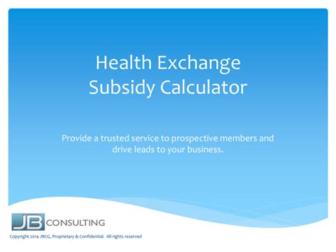 Health Exchange Subsidy Calculator