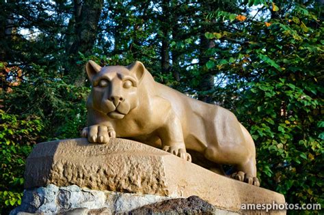 Nittany Lion Shrine in October Garden Sculpture, Lion Sculpture, Nittany Lion, Wall Calendar ...