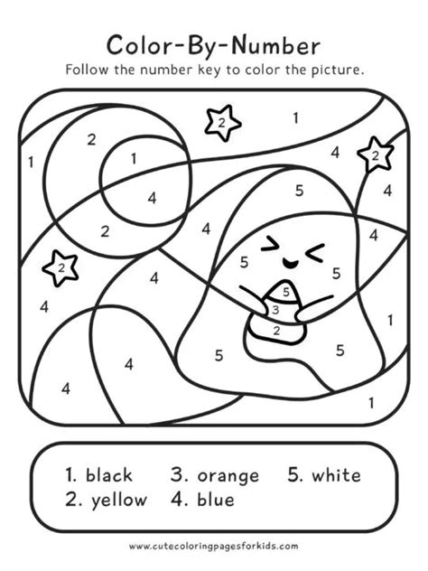 Halloween Color-By-Number - Cute Coloring Pages For Kids