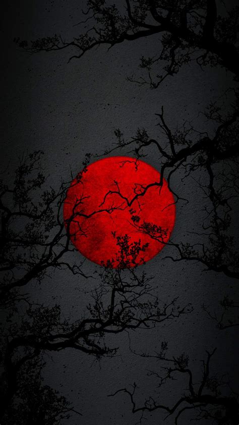 Red Moon Night iPhone Wallpaper » iPhone Wallpapers