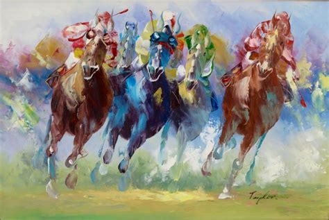 "Horse Racing" by Taylor | Horse painting, Horses, Horse racing