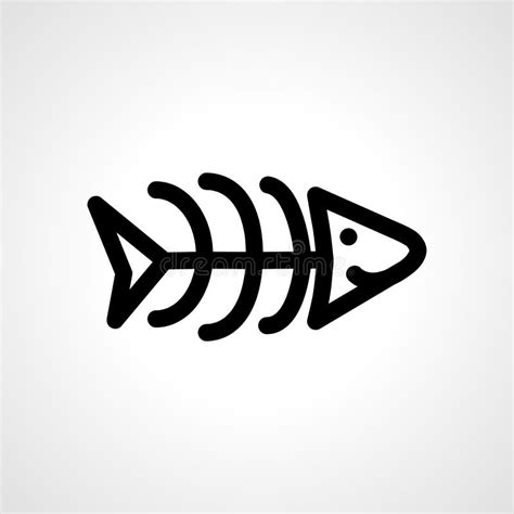 Fishbone Line Icon. Fishbone Linear Outline Icon Stock Vector ...