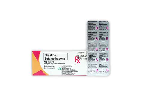 Ebastine + Betamethasone 10mg / 500mcg | Co-Aleva Tablets at Best Price