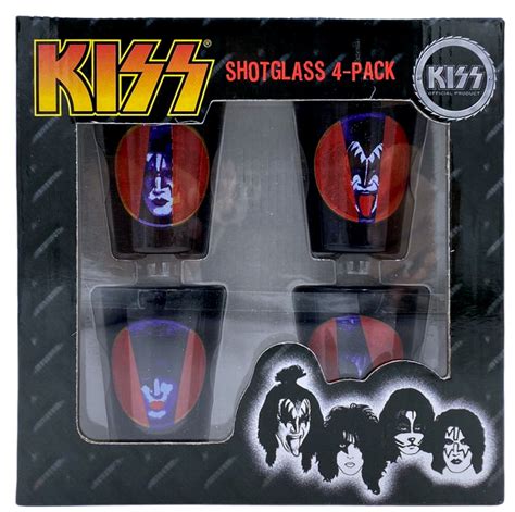 KISS SONIC BOOM SHOT GLASS 4-PACK