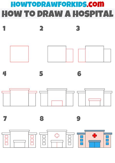 How To Draw A Hospital Easy Step By Step Hospital Drawing – Themeloader