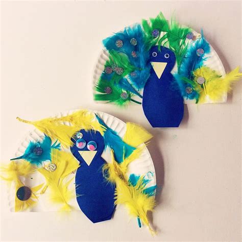 32+ Peacock Paper Plate Craft ⋆ crafttel.com | Pauw