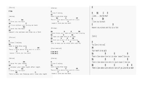 I Love You Too Much Chords | PDF