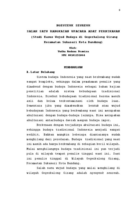 (PDF) NGEUYEUK SEUREUH SALAH SATU RANGKAIAN UPACARA ADAT PERNIKAHAN | Yudha Andana Prawira ...