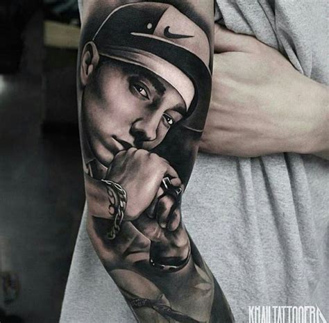 Tattoo by ig:khailtattooer | Eminem tattoo, Tattoos, Music tattoos