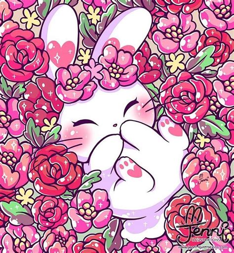 Floral bunny 💖🐰🌹🌸🍃 . . . #floral #flowers #bunny #bunnylover #flowerfield #jennilust… | Cute ...