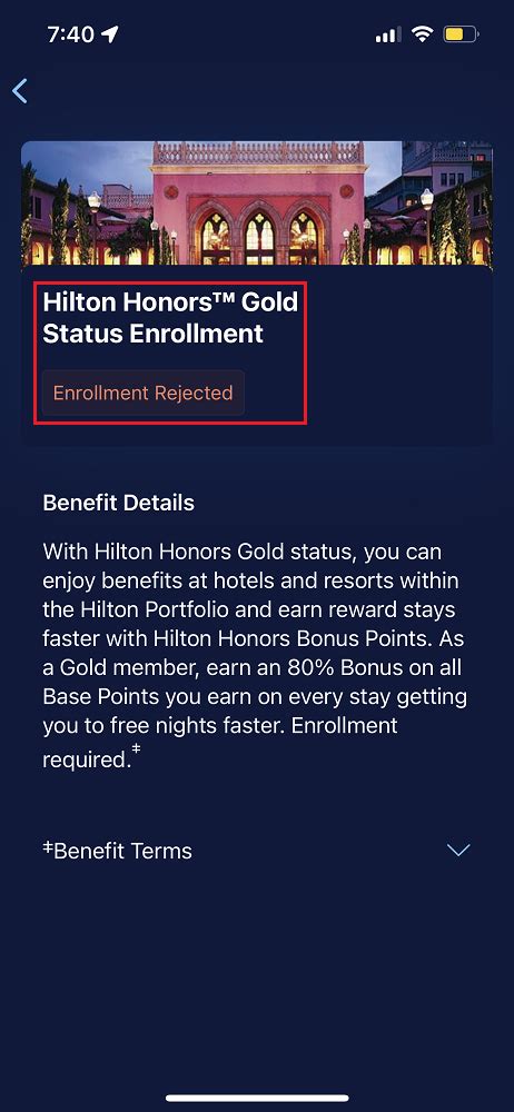 How to Fix a Rejected Hilton Honors Gold Elite Status Enrollment (AMEX ...