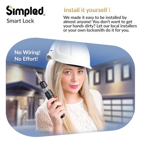 Simpled Weatherproof Smart Lock Touch, 7-in-1, Fingerprint Keyless Security Entry Door Lock ...