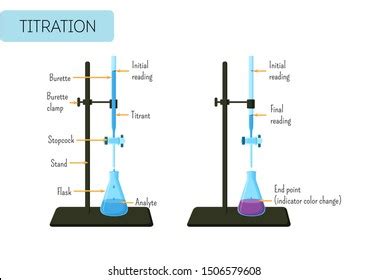 Acidbase Titration Neutralization Reaction Laboratory Experiment Stock Vector (Royalty Free ...