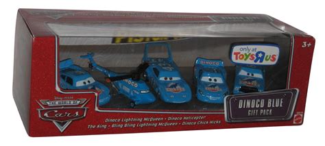 Disney Cars Movie Dinoco Blue Toy 5-Car Toys R Us Exclusive Gift Pack Set - (McQueen, Helicopter ...