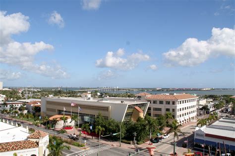 Aerial view of Downtown and City Hall