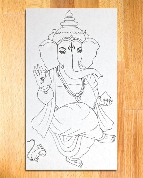 Shree Ganesha Drawing | How to Draw Lord Ganesha Easy and Step by Step ...