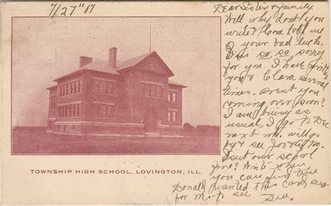 Moultrie County Postcards: Lovington: Schools