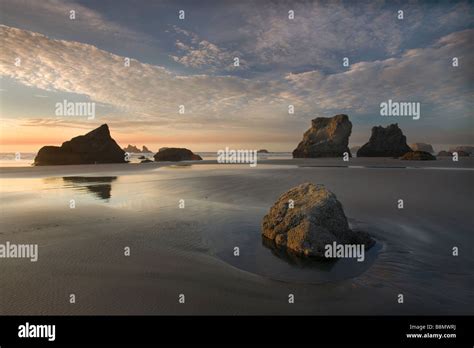 Bandon beach at sunset Stock Photo - Alamy