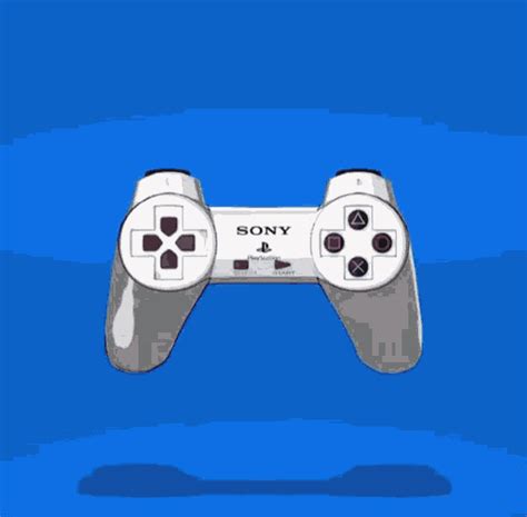 a video game controller flying through the air with blue sky in the backround