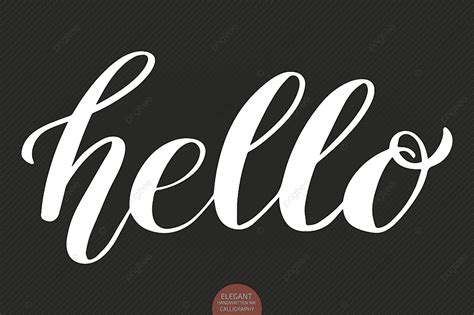 Hand Drawn Lettering Hello, Script, Drawn, Font PNG and Vector with Transparent Background for ...