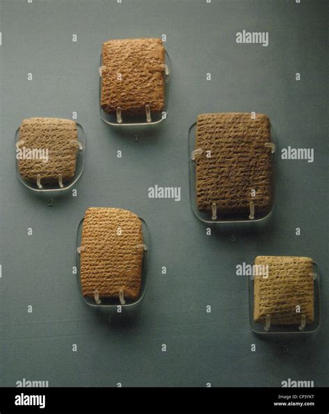 Amarna Letters. 14th century BC. Clay tablets with cuneiform script, mostly written in Akkadian ...