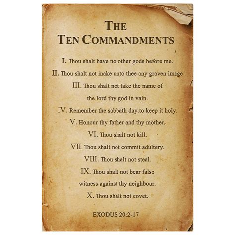 Buy The 10 commandments wall art bible verses inspirational quotes wall ...