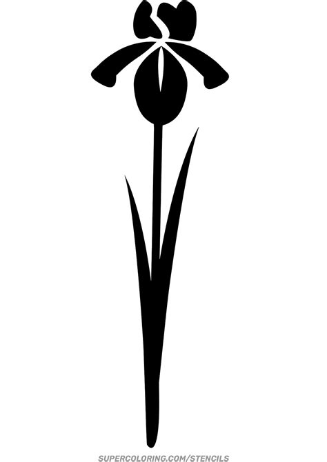 Iris Stencil | Free Printable Papercraft Templates